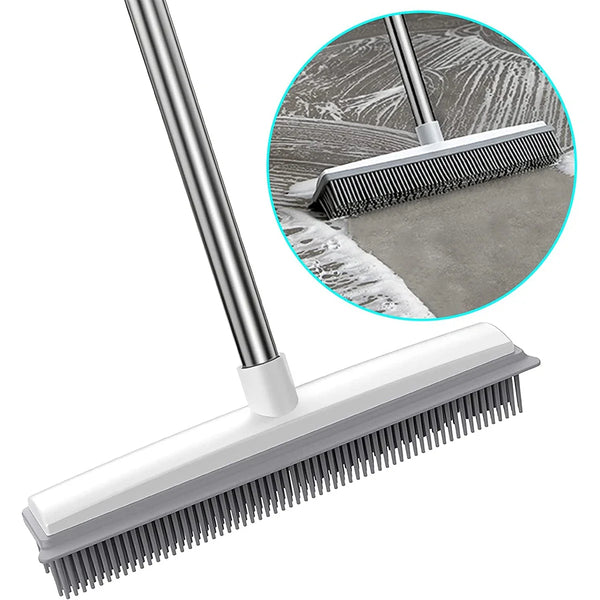 2 in 1 Rubber Broom with Squeegee